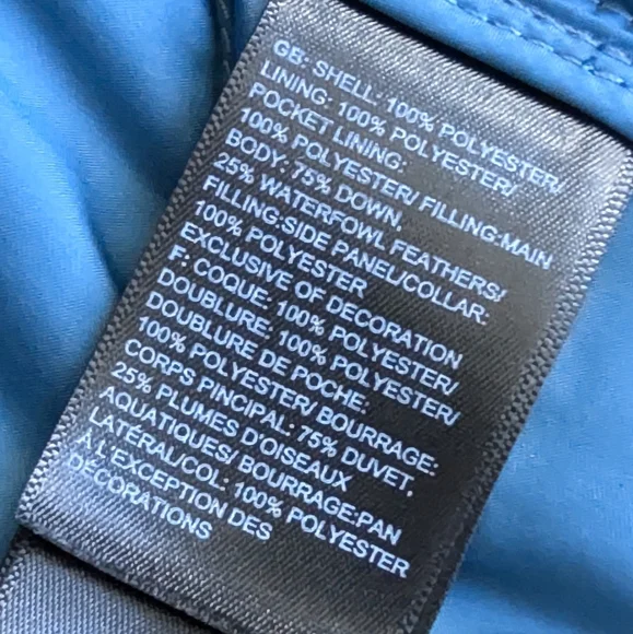 The North Face Alpz 2.0 Blue Camo Down Vest, Size Medium